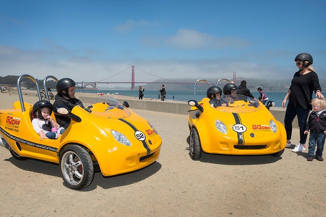 2HR Golden Gate Bridge and Lombard Loop GoCar Tour - Stop-by-Stop: Palace of Fine Arts, Lombard Street, Wharf Views, and Presidio