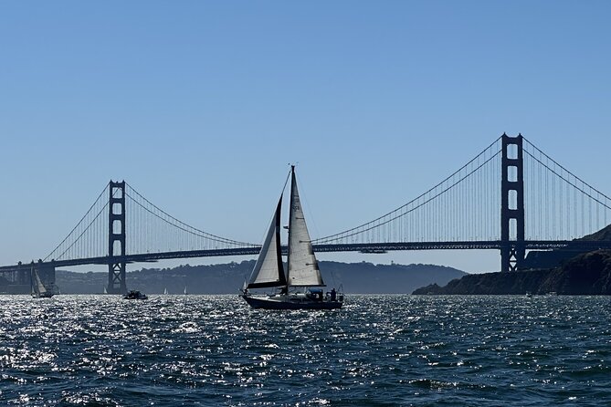 2hr. INTERACTIVE Sailing Experience on San Francisco Bay - Golden Gate Bridge: close pass, real angles, and hands-on sailing time