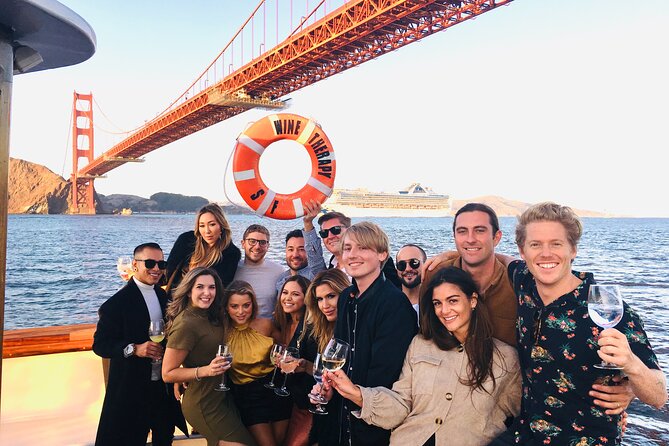 90-Minute Sunset Tour Aboard Wine Therapy - Golden Gate, sea lions, clock tower, and the Bay Bridge lights
