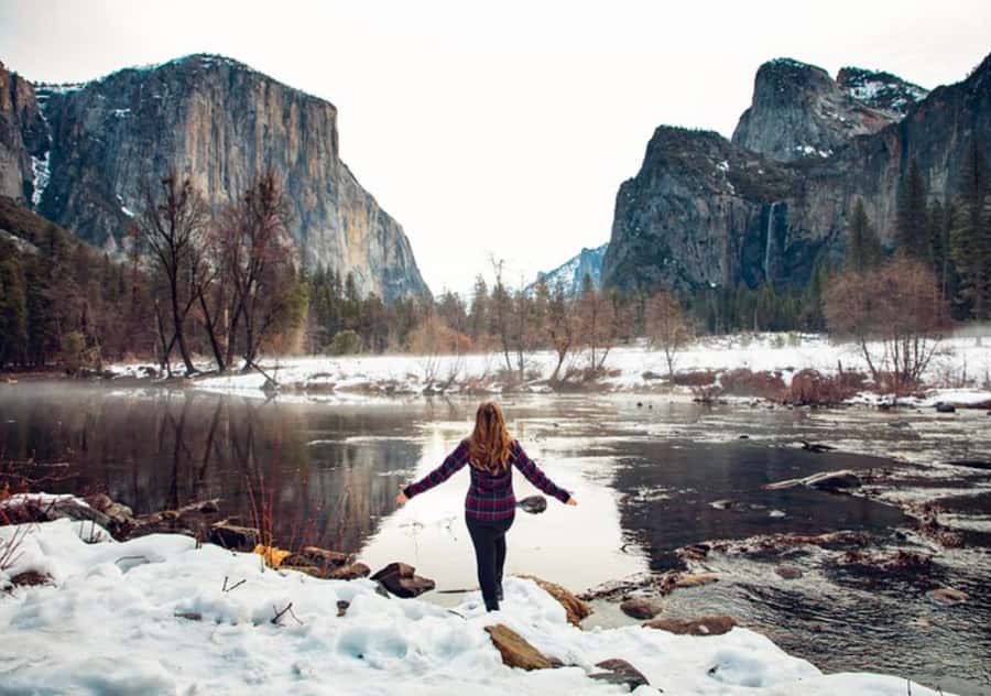 From San Jose:Enchanted Full Day Yosemite National Park Tour - Yosemite highlights on a guided van route: Half Dome, Falls, and El Capitan
