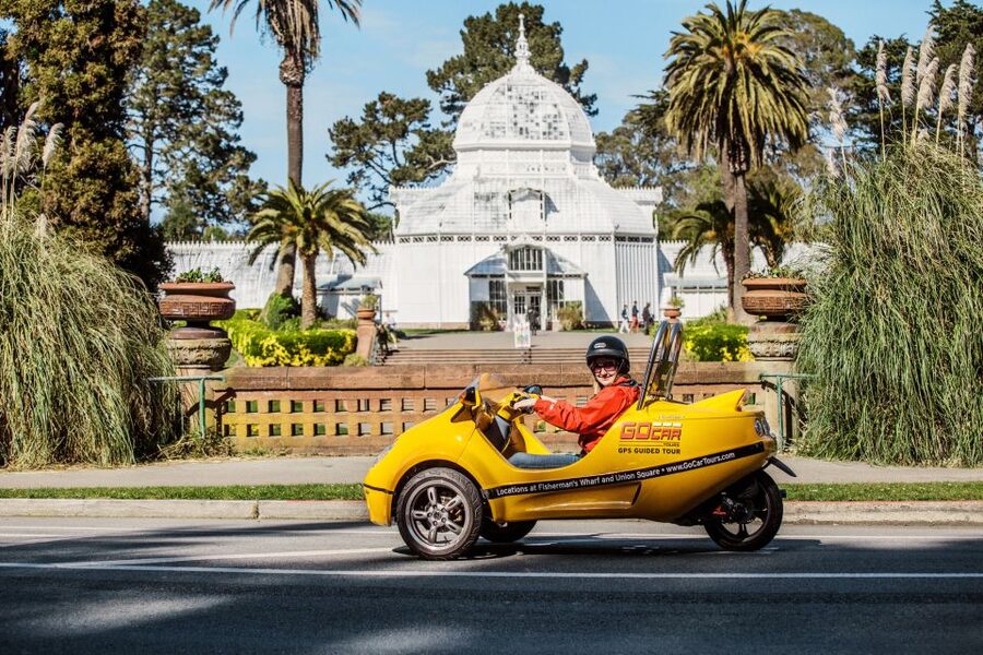 GoCar 3-Hour Tour of San Francisco's Parks and Beaches - Golden Gate Bridge (15 minutes hop-on stop): plan your photo moment