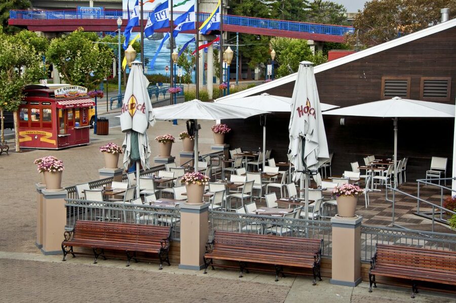 Meal at Hard Rock Cafe San Francisco at Pier 39 - Pier 39 Meets Classic Hard Rock: The Setting and the Vibe