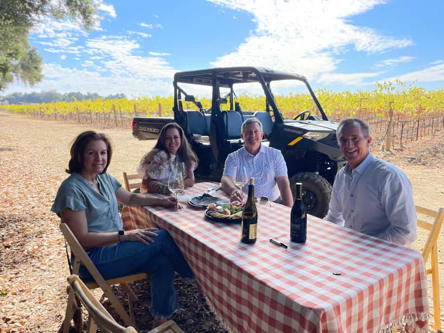 Napa Valley: ATV Vineyard Tour with Wine Tasting - Five wines from Backstage, plus charcuterie right where the grapes grow