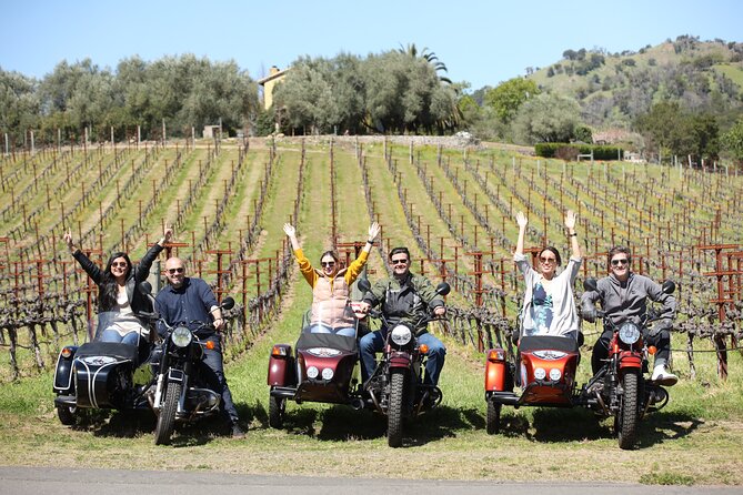 Napa Valley Classic Sidecar Wine tours - Napa and Sonoma Wine Stops: 3 Tastings at Your Own Cost