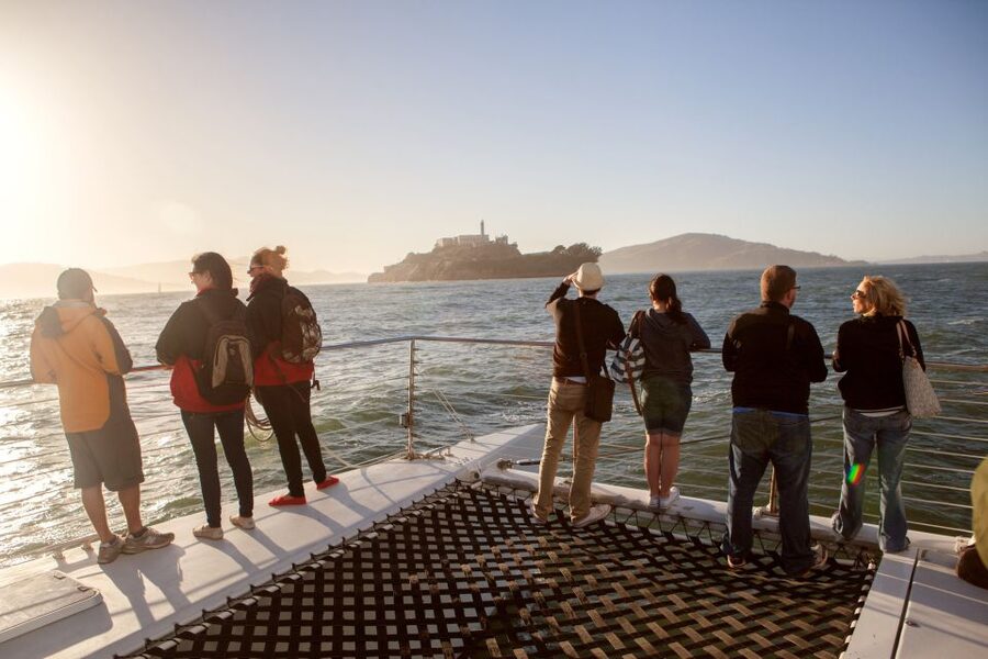 San Francisco Bay Sunset Cruise by Luxury Catamaran - The route: Alcatraz, Golden Gate Bridge, and Sausalito on one loop