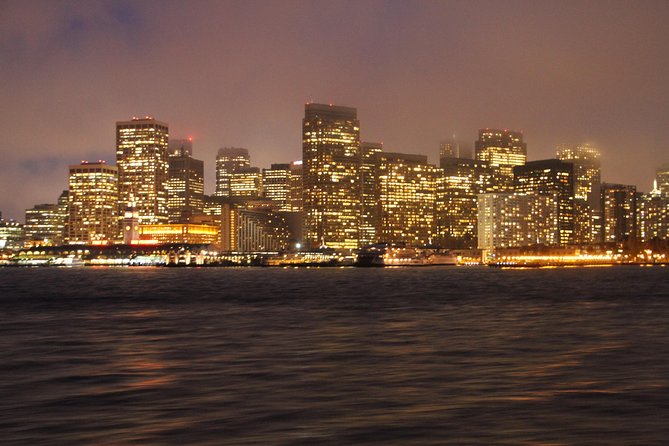 San Francisco skyline at dusk from the bay
