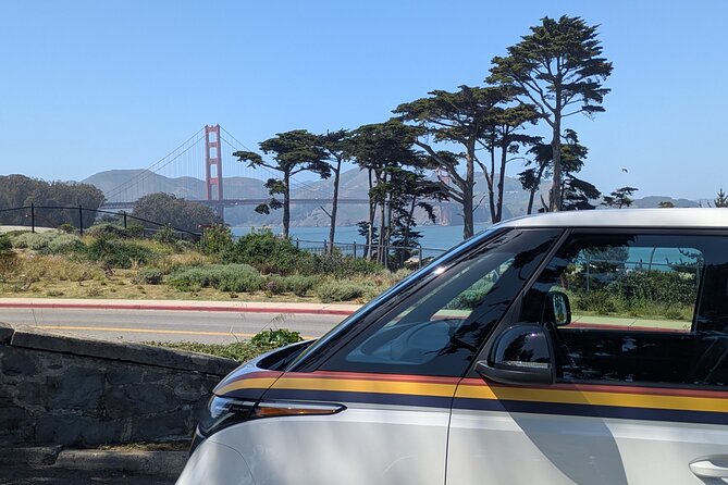 San Francisco City Tour in EV Volkswagen Van - Lands End and Ocean Beach: cliffs, Pacific air, and a break from streets