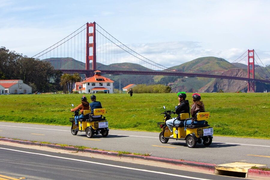 San Francisco: Electric Scooter Rental with GPS Storytelling - Getting going at Umbrella Alley (and what to bring)