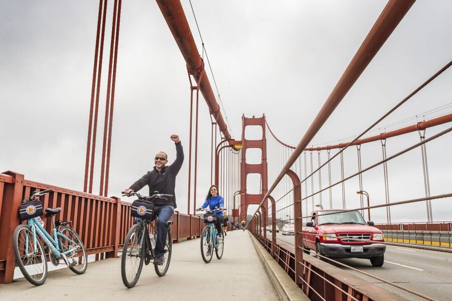 San Francisco: Golden Gate Bridge to Sausalito Cycling Tour - Marina District, Palace of Fine Arts, and Crissy Field: scenic stops without the slog