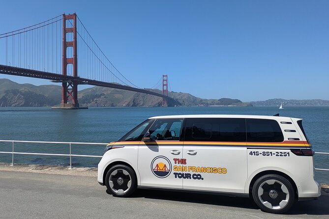 San Francisco Private City Tour in New EV Volkswagen Van - A former U.S. Army base turned park, plus a French-gift art gallery