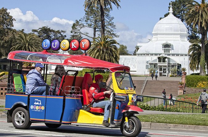 San Francisco Private Group City Tour 2.5 Hours - Lucky Tuk Tuk - Fort Point and Golden Gate Bridge photos from underneath