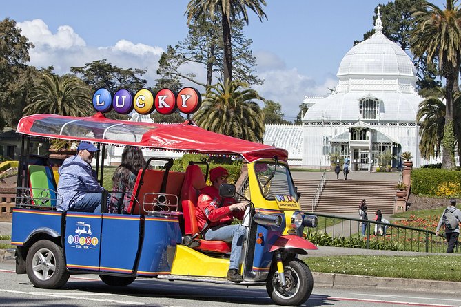 San Francisco Private Group City Tour - Lucky Tuk Tuk - Toward downtown: Pacific Heights, Chinatown entry, and Union Square