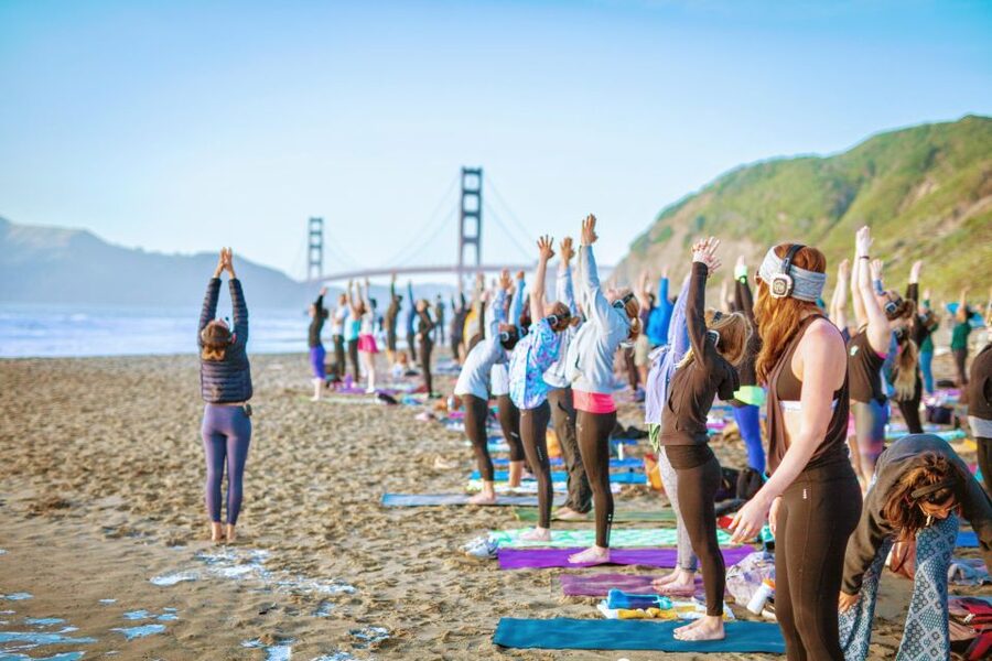 San Francisco: Silent Disco Yoga at Baker Beach - Key things that make this one special