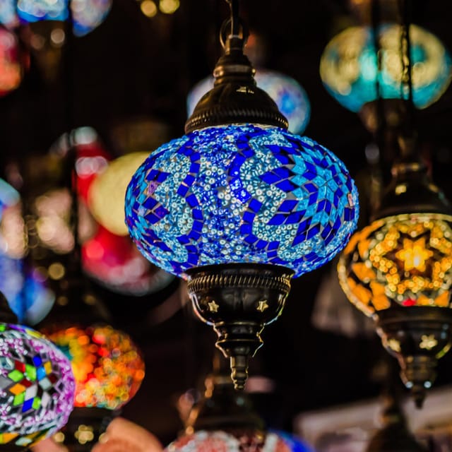 San Francisco: Turkish Mosaic Lamp Workshop - What You Make: Your Turkish Mosaic Lamp (16 Color Choices)