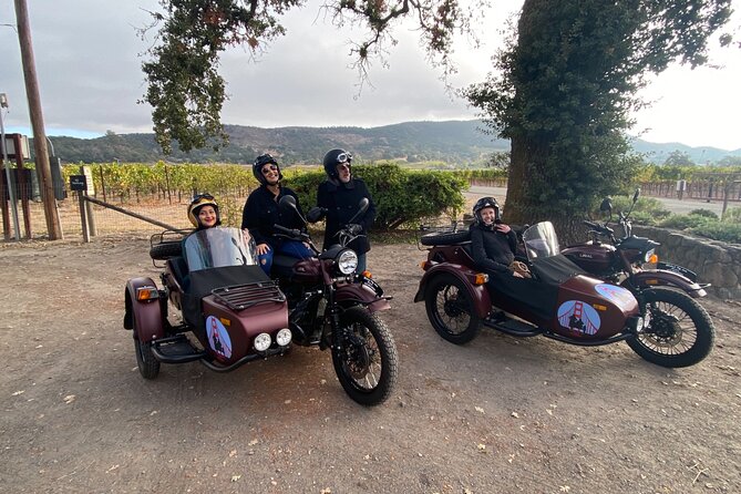 Sonoma Valley Sidecar Wine tours - Your guides: Jérôme, JP, and Jonathan keep it light and on time