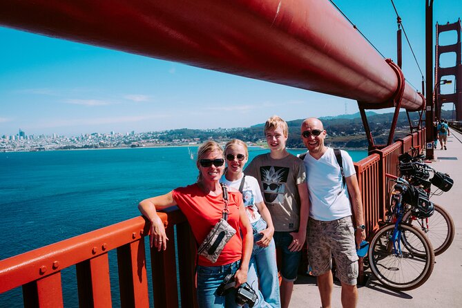Ultimate Electric SF Bike Tour- food, icons & local hidden gems - Golden Gate Bridge: the local cyclist line and a real photo stop